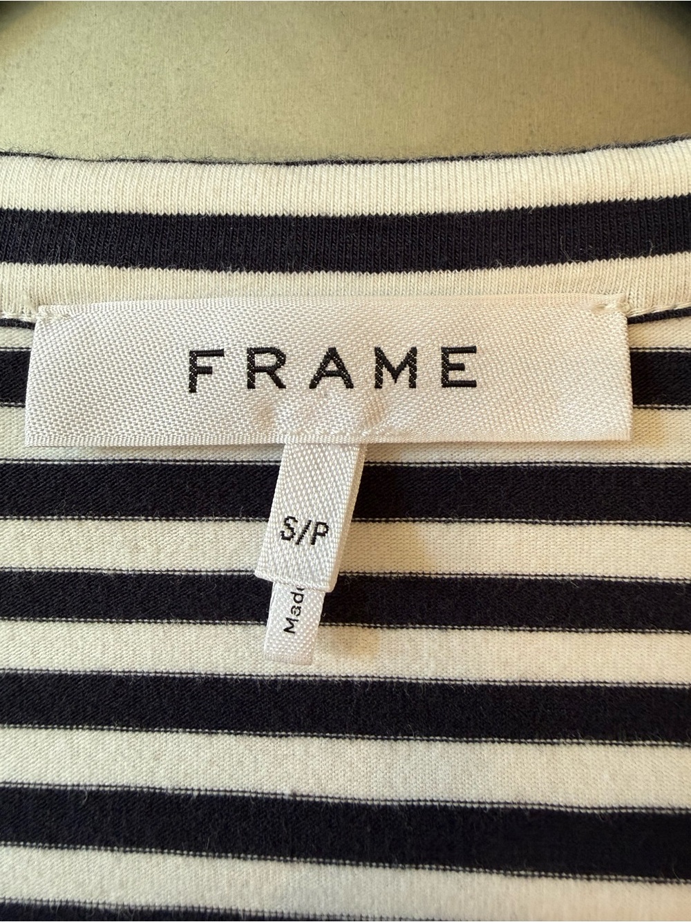 Frame Navy & White Striped Tee - Picture 4 of 9